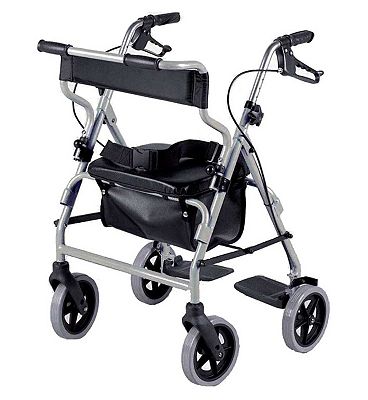 NRS Healthcare A-Series 4-Wheel Rollator  Silver