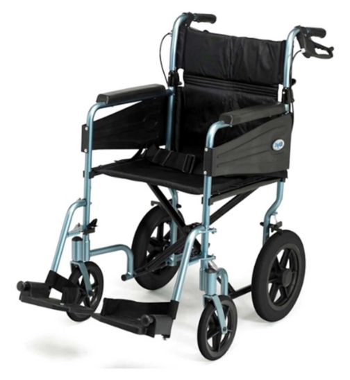 Lite Attendent Controlled Folding Wheelchair, Wide