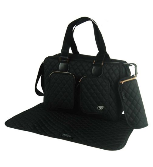 My Babiie Billie Faiers Quilted Deluxe Baby Changing Bag Black