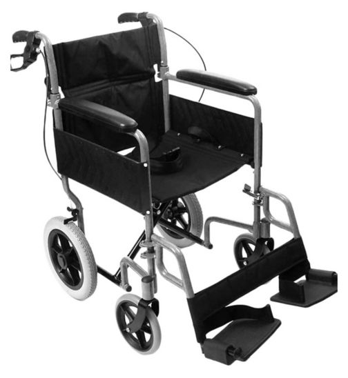 NRS Healthcare Transit-Lite Attendant Controlled Wheelchair – Grey