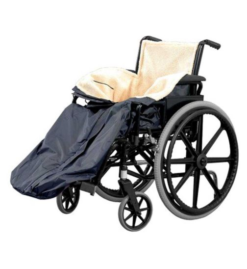 Fleece Lined Waterproof Cosy Wheelchair, Blue