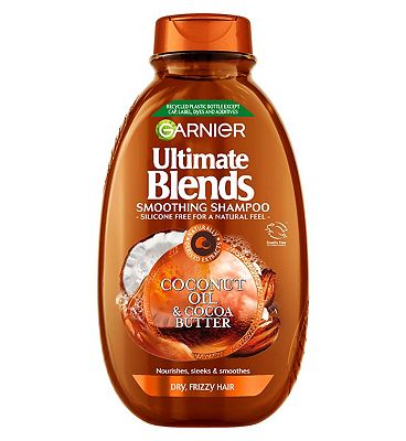 Garnier Ultimate Blends Coconut Oil & Cocoa Butter Smoothing and Nourishing Shampoo for Frizzy and C