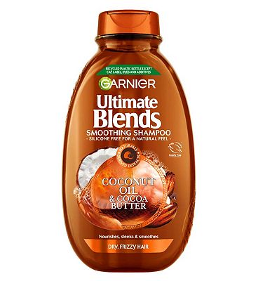 Garnier Ultimate Blends Coconut Oil & Cocoa Butter Smoothing and Nourishing Shampoo for Frizzy and C