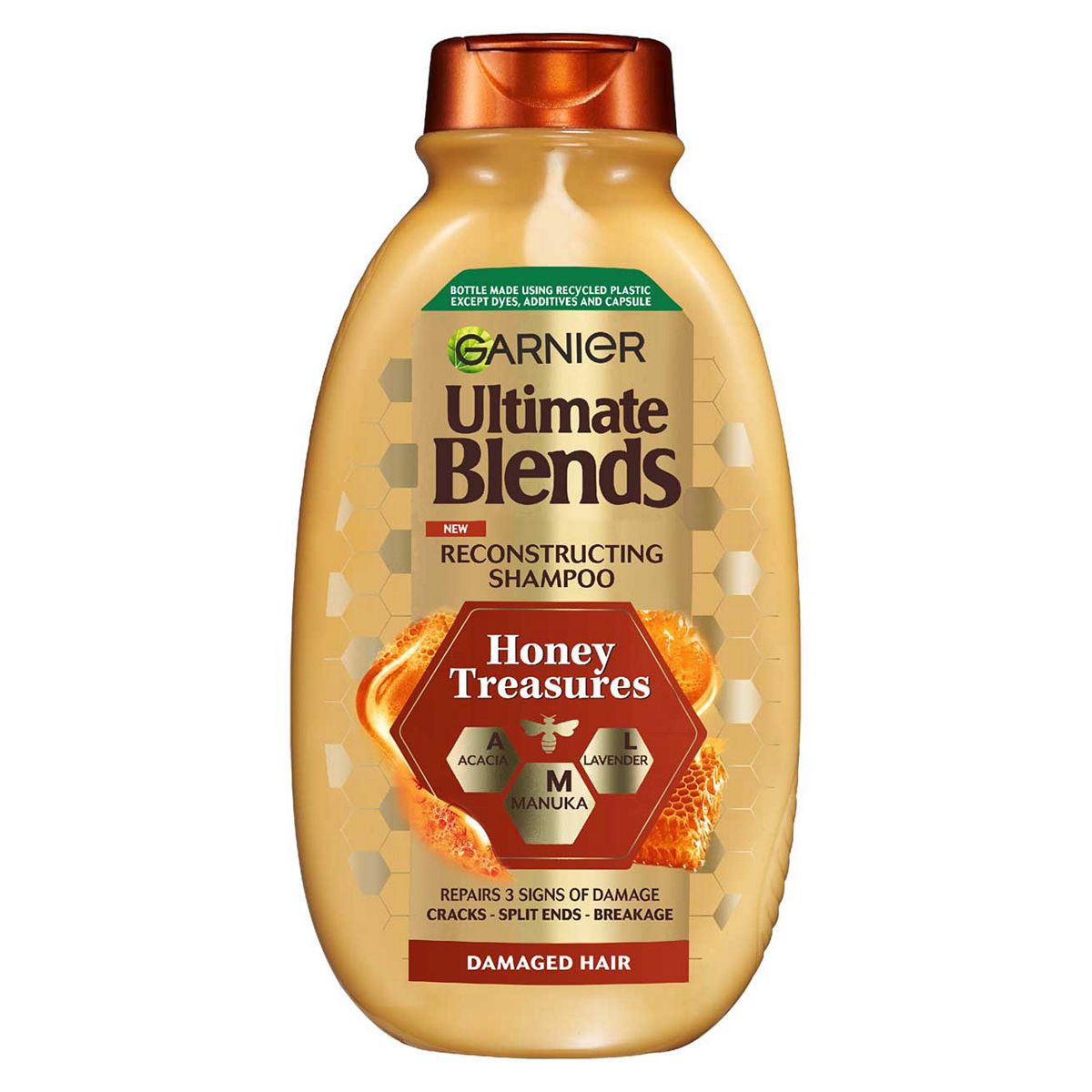 Garnier Ultimate Blends Honey Treasures Shampoo, Aml Acacia + Manuka Lavender, 400ml