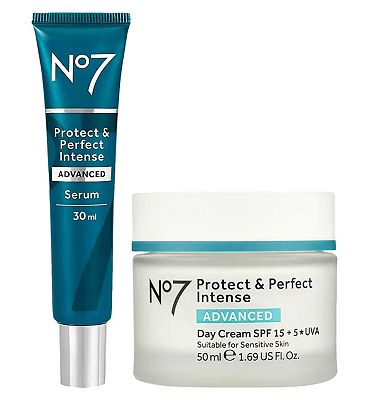 No7 Protect & Perfect Intense ADVANCED Day Cream & Serum Bundle