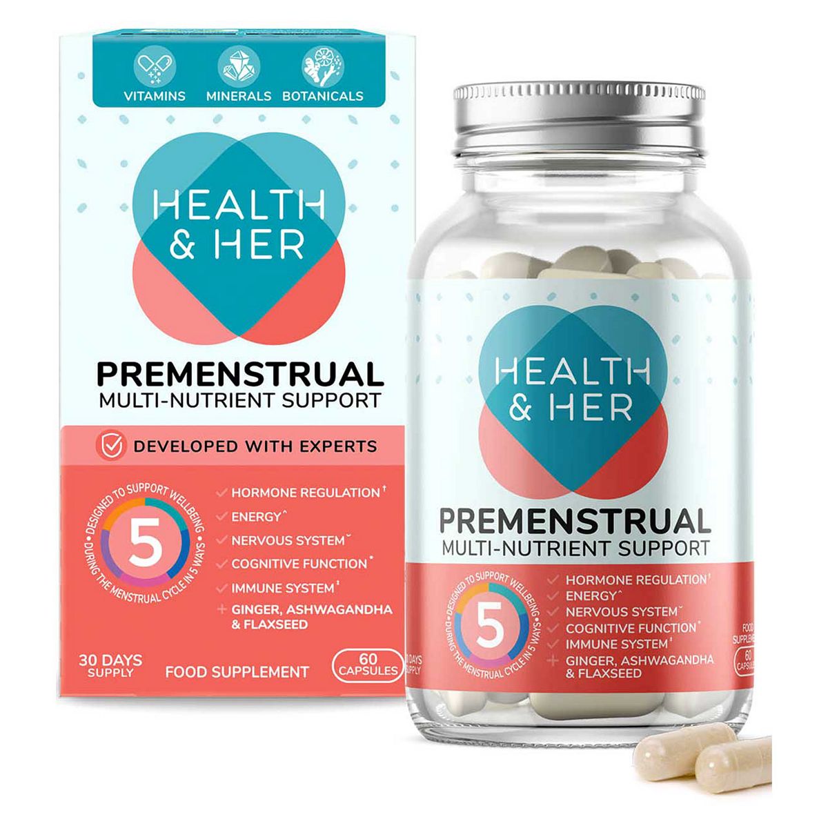 Health & Her Premenstrual Multi Nutrient Supplement 60 Capsules