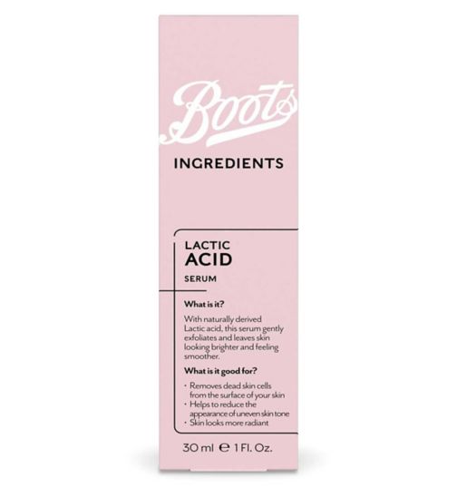 Boots Ingredients Lactic Acid Serum 30ml