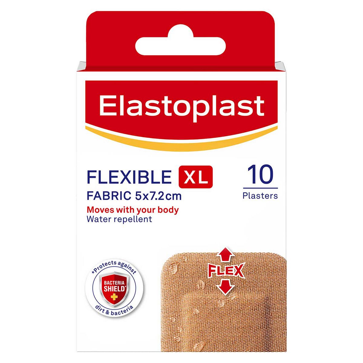 Elastoplast Flexible Xl Fabric Plasters, 10 Pack