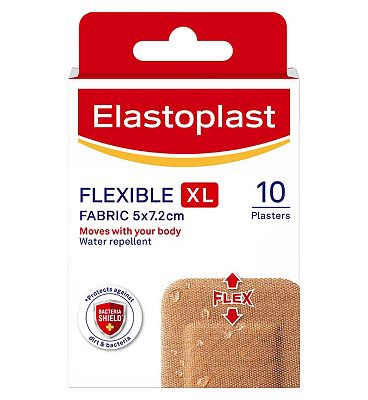 Elastoplast Flexible XL Fabric Plasters, 10 Pack
