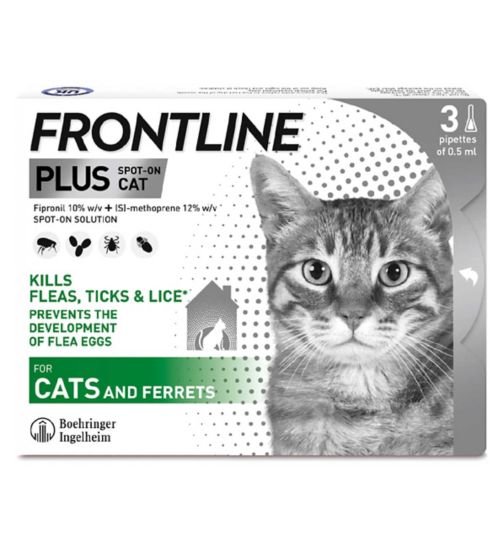 Frontline Plus Spot-On Cat - 3 x 0.5ml Pipettes