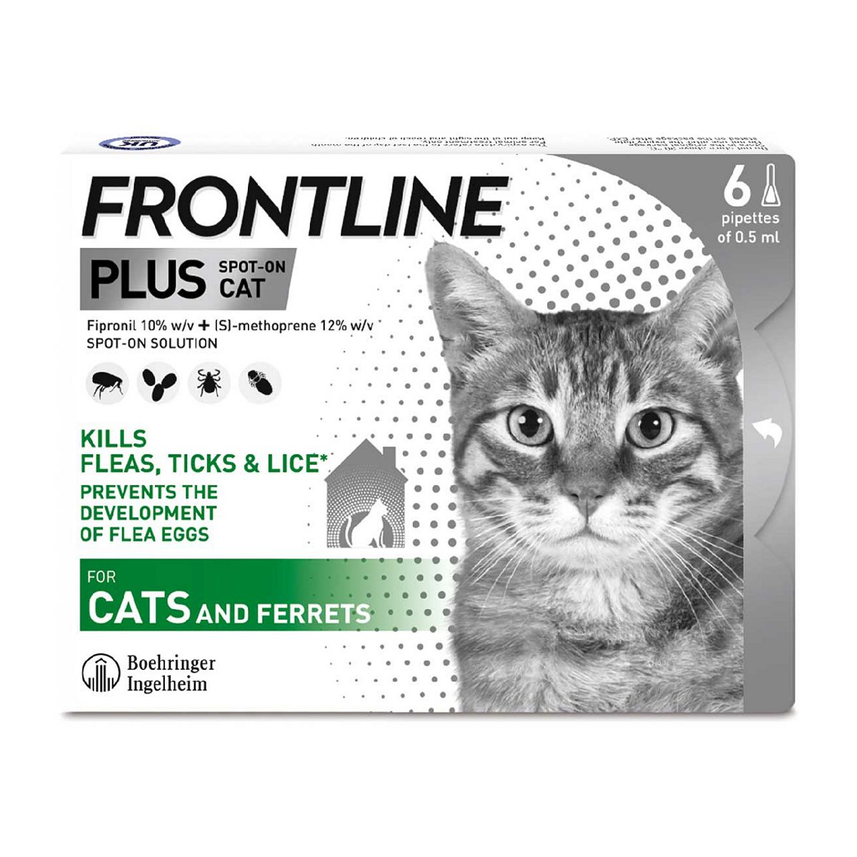 Frontline Plus Spot-On Cat - 6 X 0.5Ml Pipettes