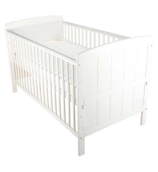 CuddleCo Juliet Cot Bed and Harmony Sprung Mattress White