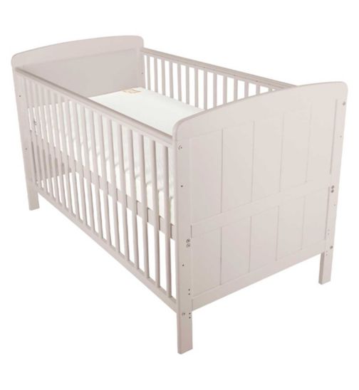 CuddleCo Juliet Cot Bed and Harmony Sprung Mattress Dove Grey