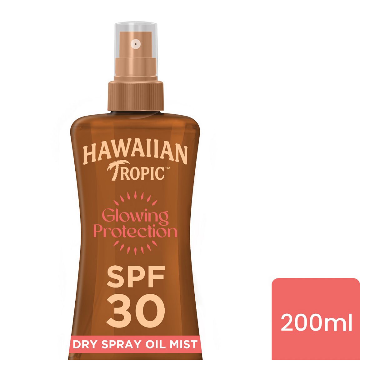Hawaiian Tropic Glowing Protection Sunscreen Dry Oil Spf 30200 ml, 200ml