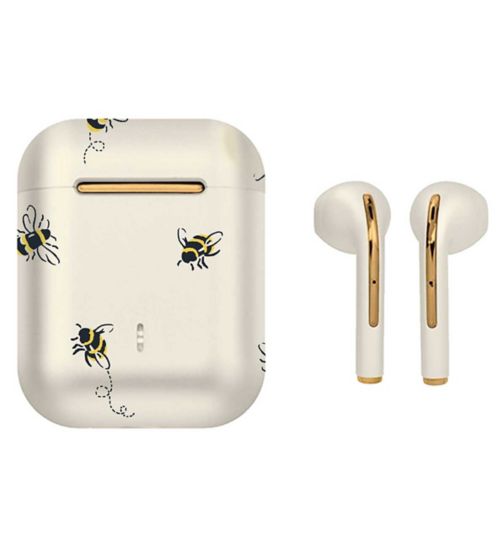 VQ Earbuds Apple-compatible and wireless Cath Kidston Bees