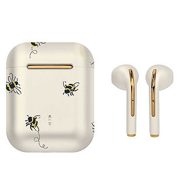 VQ Earbuds Apple-compatible and wireless Cath Kidston Bees