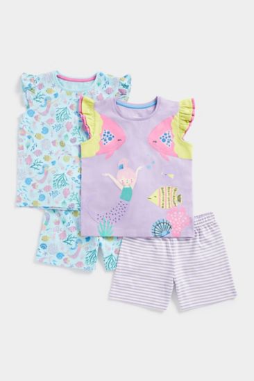 Mothercare Tropical Shortie Pyjamas - 2 Pack