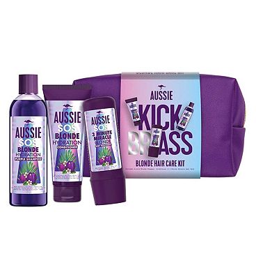 Aussie SOS Blonde Gift Set - 3 Minute Miracle Deep Treatment, Conditioner and Shampoo, 225/200/290ml