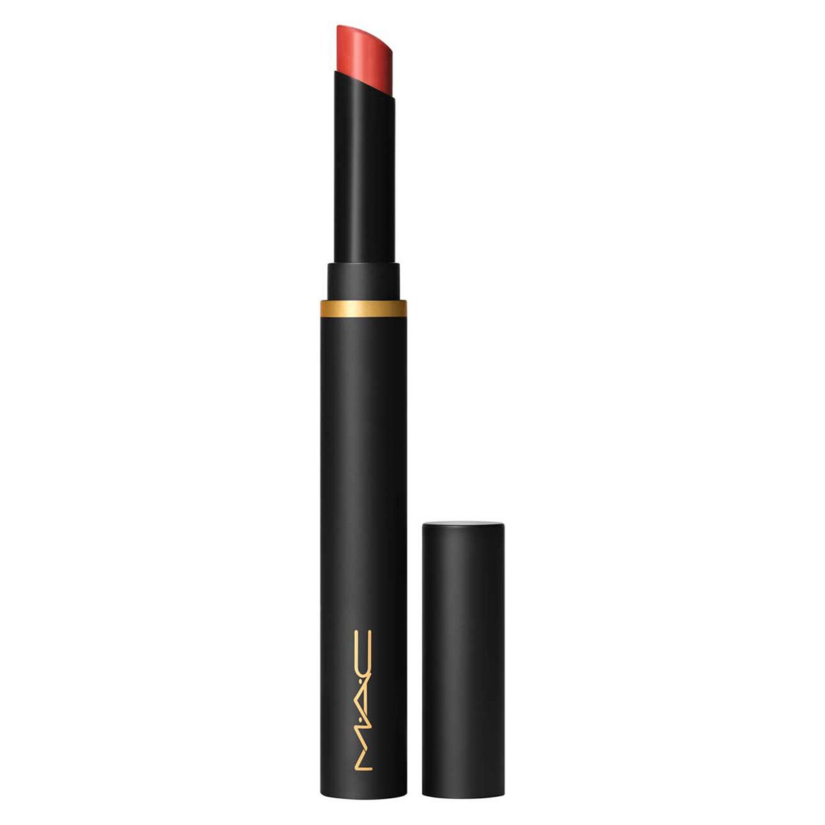 M.a.c Powder Kiss Velvet Blur Slim Lipstick Rebel