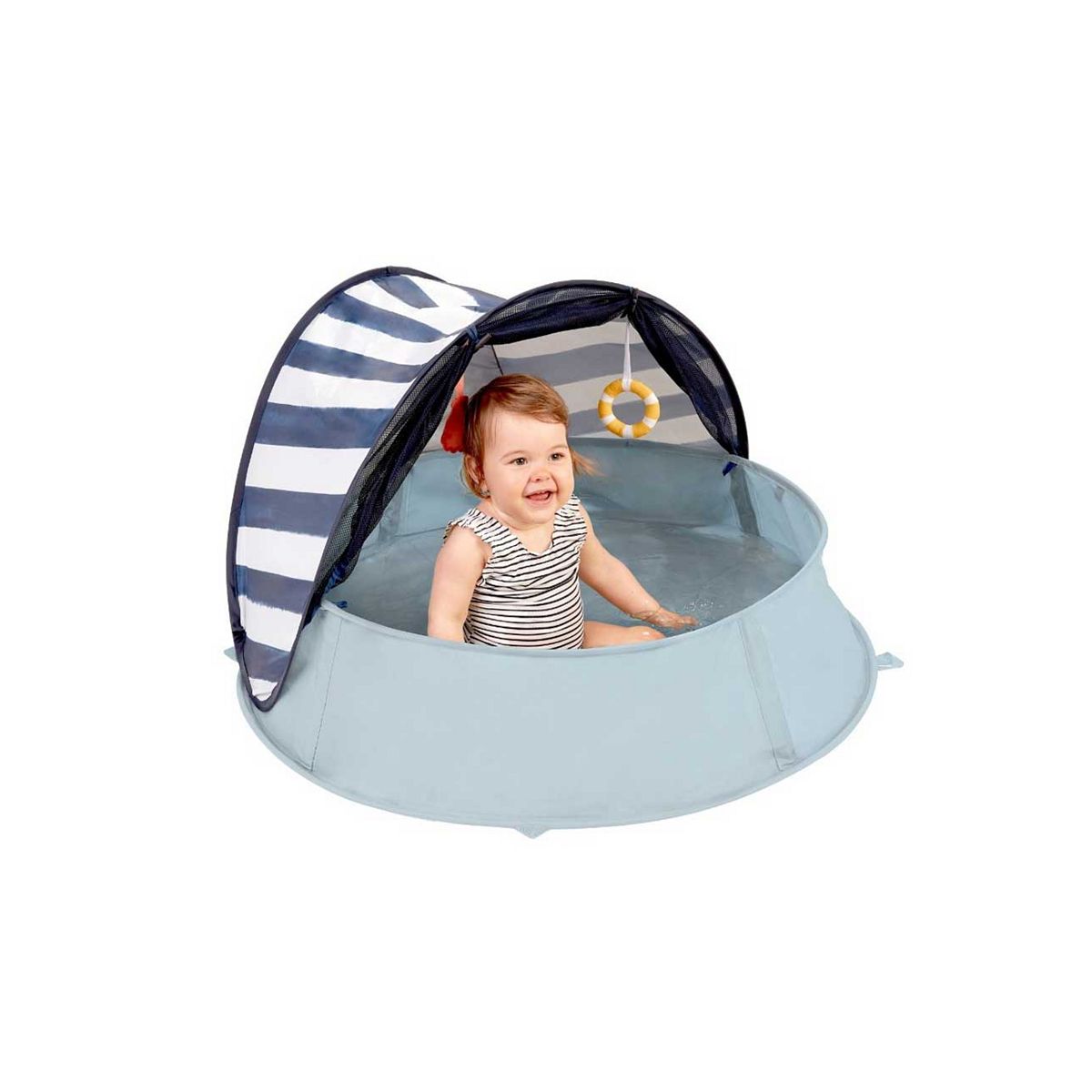 BabyMoov - Aquani Paddling Pool Playpen - Anti-UV 50+ SPF - Blue, Grey, White