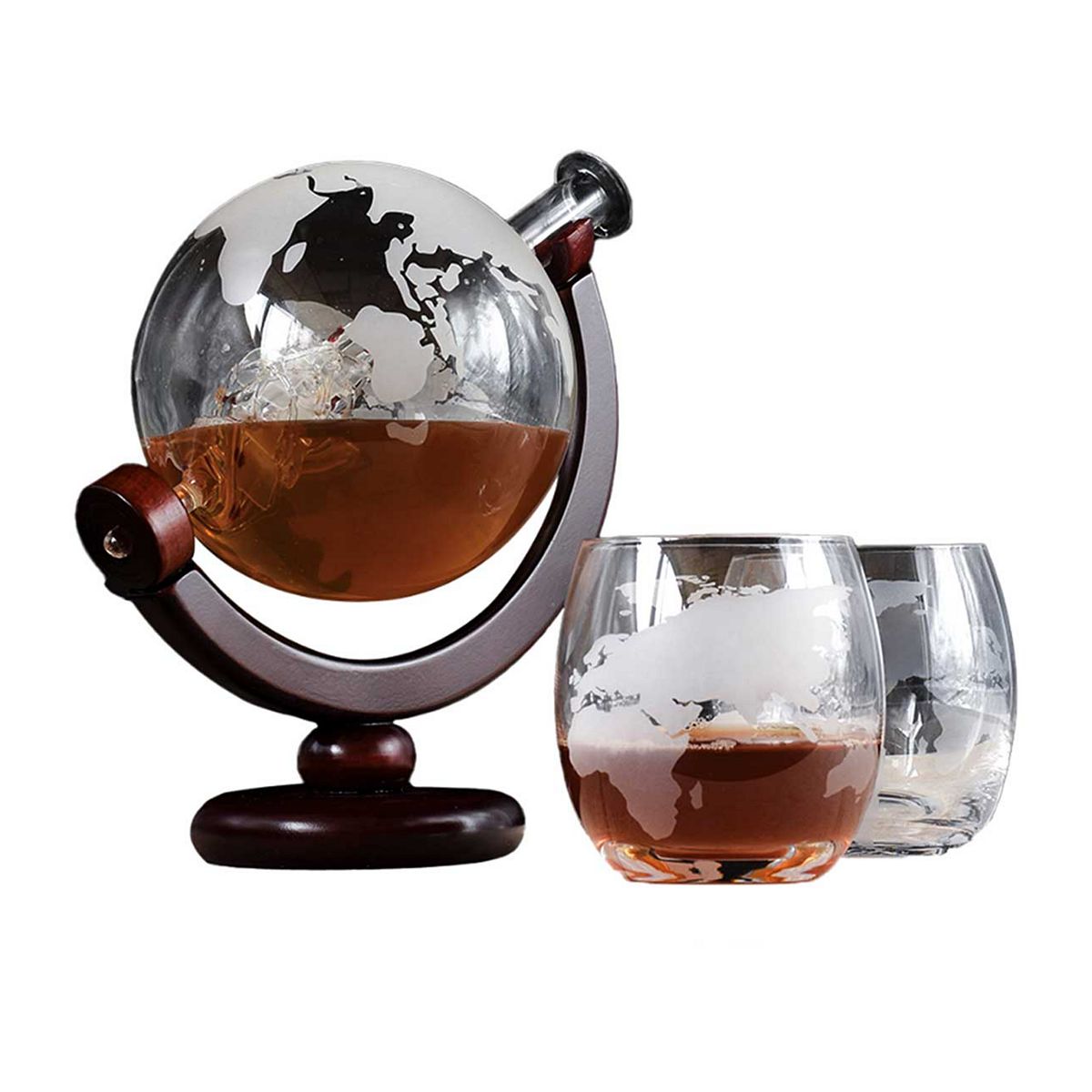 Ingenious Globe Decanter With Glasses Set