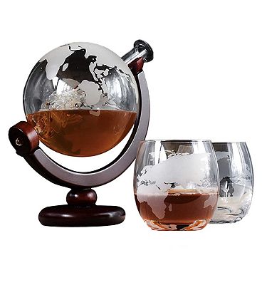 Globe Decanter with Glasses Set