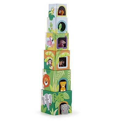 Image of Sevi Wooden Stacking Cubes Savannah