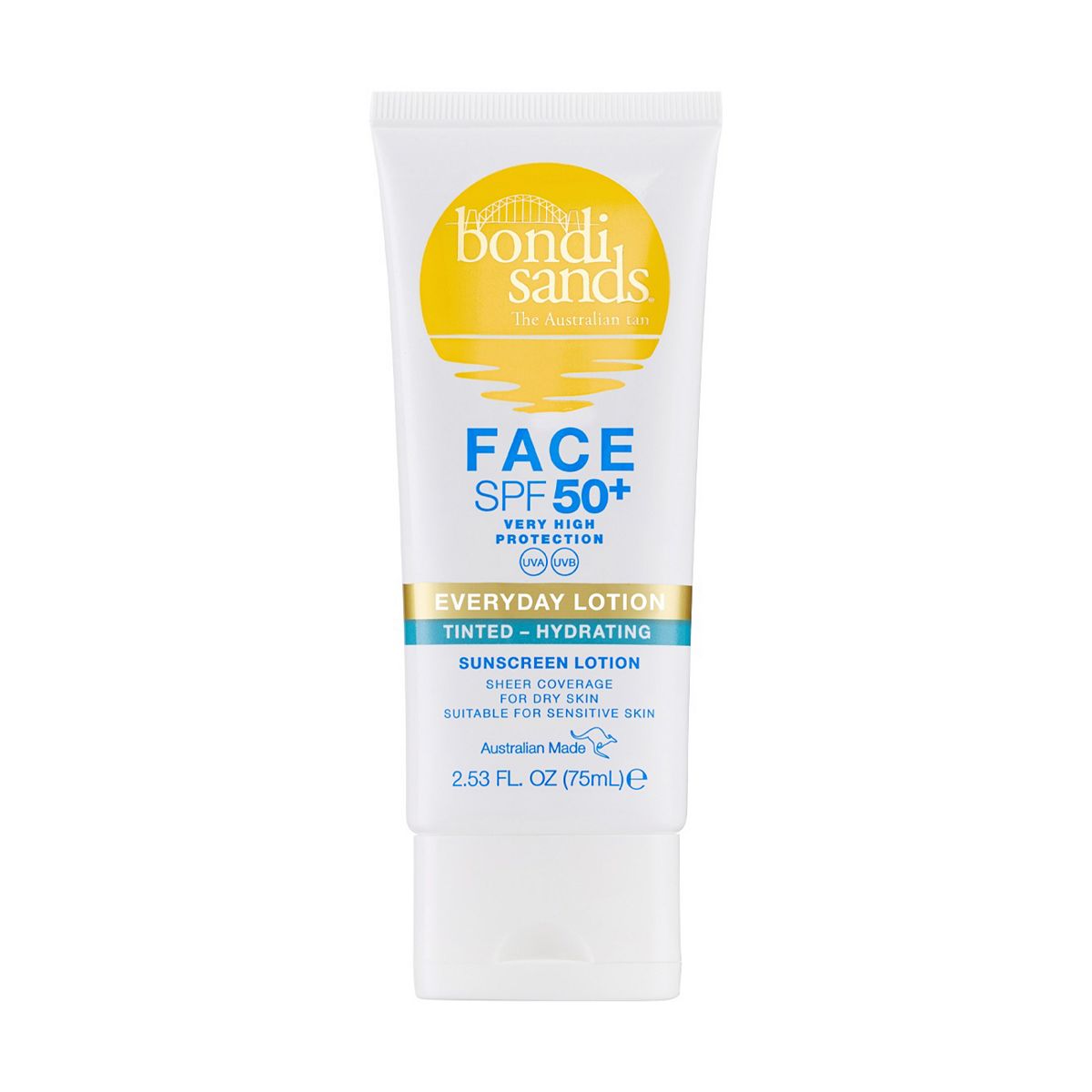 Bondi Sands SPF 50+ Fragrance Free Hydrating Tinted Face Lotion 75ml