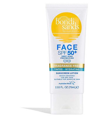 Bondi Sands Spf 50+ Fragrance Free Hydrating Tinted Face Lotion 75Ml
