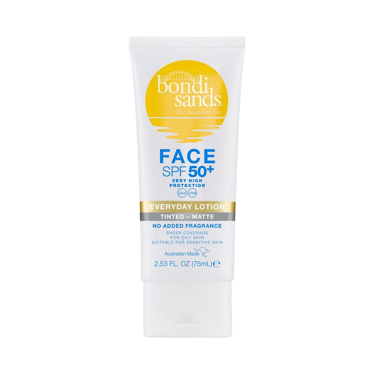 Bondi Sands SPF 50+ Fragrance Free Matte Tinted Face Lotion 75ml
