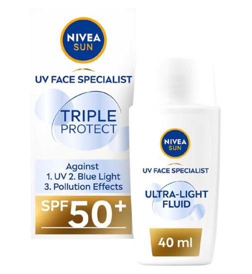 NIVEA SUN UV Face Specialist Triple Protect Sun Cream Fluid SPF50+ 40ml