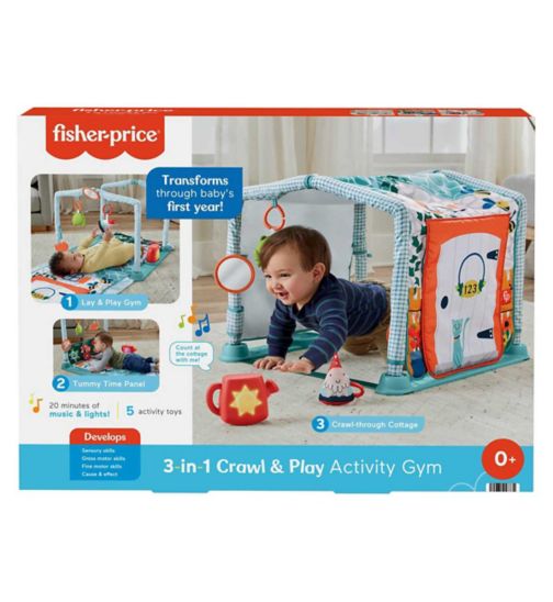 Fisher Price 3-in-1 Crawl & Play Activity Gym