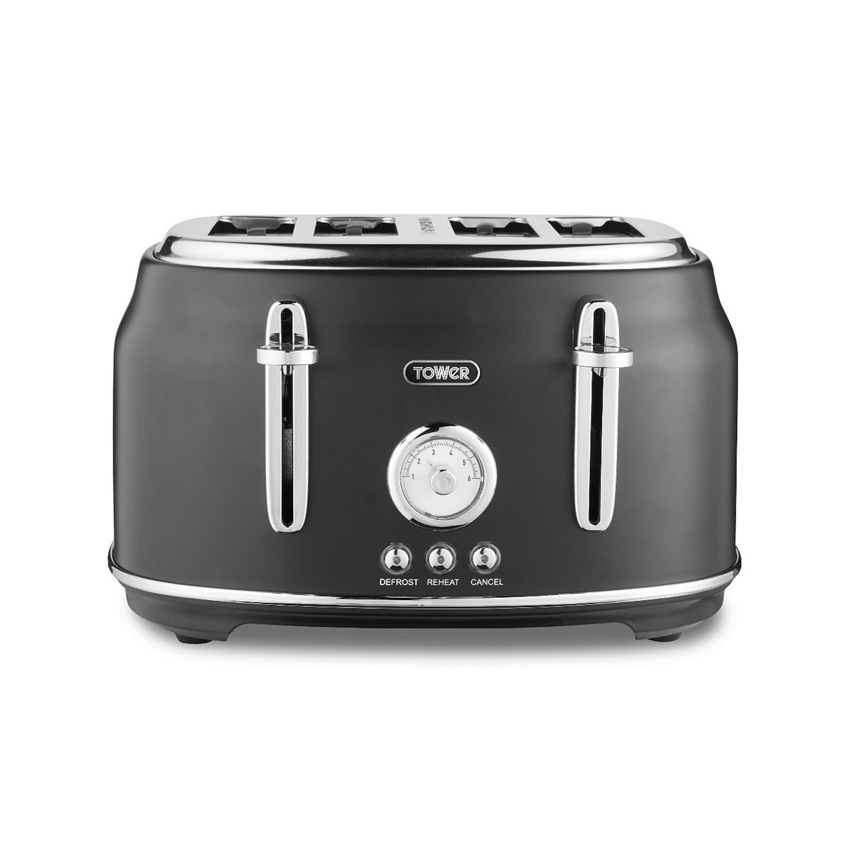 Tower Renaissance 4 Slice Toaster Black