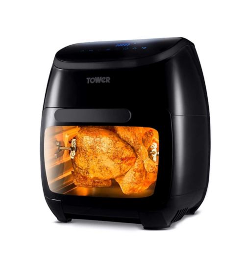 Tower Xpress Pro Combo 2000W 11 Litre 10-in-1 Digital Air Fryer Oven with Rotisserie Black