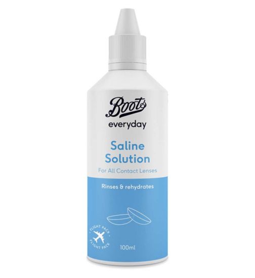 Boots Everyday Saline Solution For All Contact Lens Types - 100ml Travel Pack