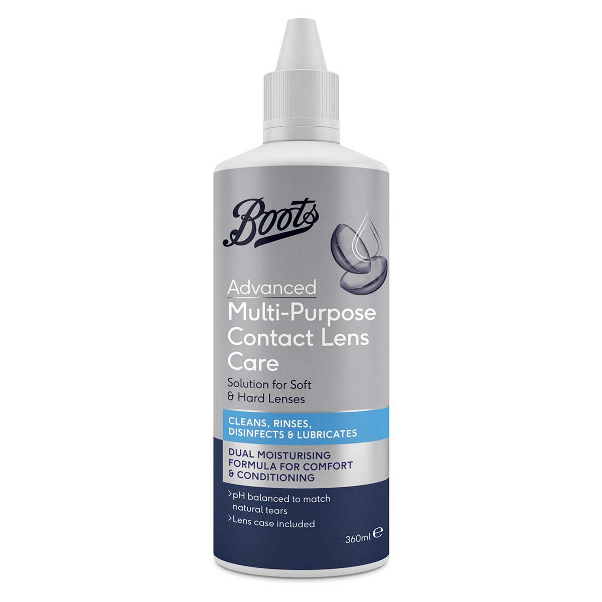   Advanced Multi-Purpose Contact Lens Care Solution For Soft & Hard Lenses - 360Ml