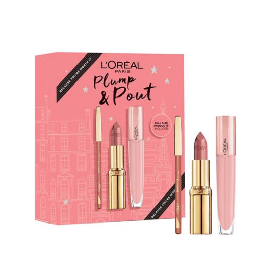 L'Oréal Paris Plump and Pout Eye and Lip Trio Gift Set