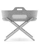 SnuzBaskit Light Grey Moses Basket & Dove Grey Stand Set