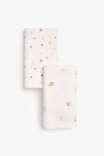 Mothercare Lovable Bear Extra-Large Muslins - 2 Pack