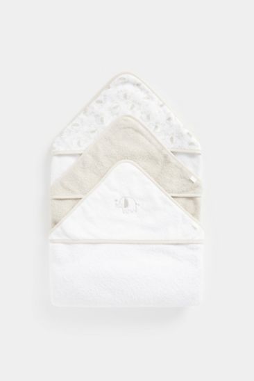 Mothercare Elephant Cuddle and Dry Hooded Towels - 3 Pack