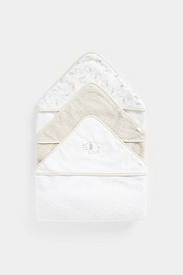 Mothercare Elephant Cuddle and Dry Hooded Towels - 3 Pack