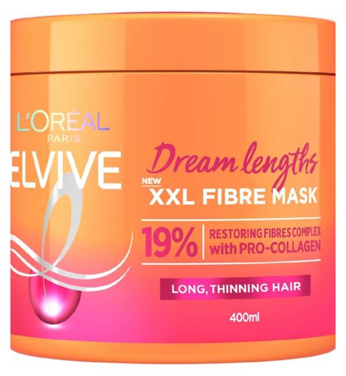 L'Oreal Paris Elvive Dream Lengths XXL Fibre Mask for Long, Damaged Hair 400ml