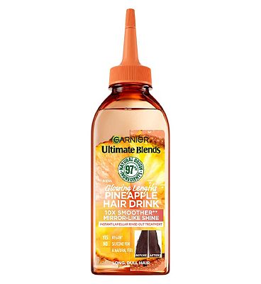 Garnier Ultimate Blends Glowing Lengths Pineapple Hair Drink Liquid Conditioner for Long Dull Hair 2