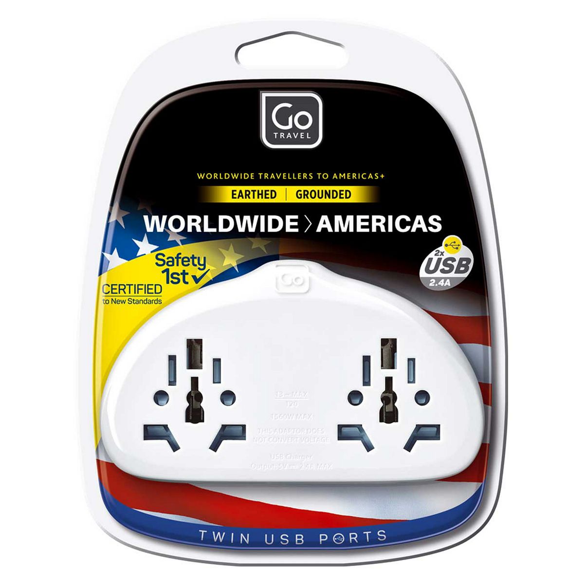 Go Travel World-Usa Adaptor Duo + Usb
