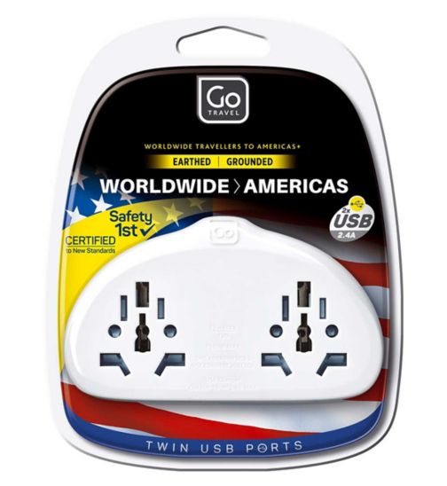 Go Travel World-USA Adaptor Duo + USB