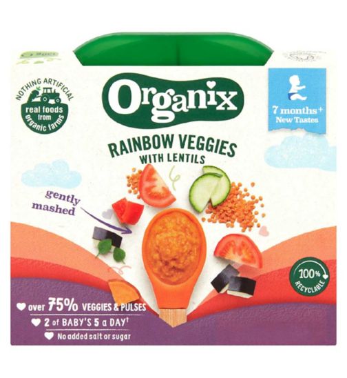 Organix Rainbow Veggies with Lentils 130g