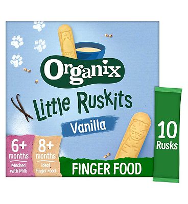 Organix Little Ruskits Vanilla Organic Baby Rusks 10x6g 6-8 months+
