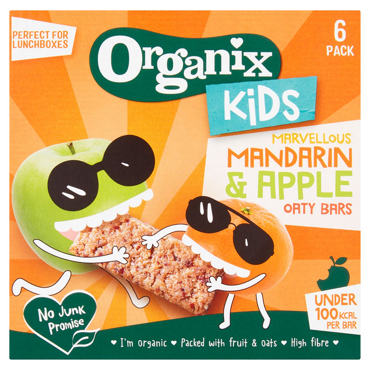 Organix Goodies Mandarin & Apple Oaty Bars 6X23g