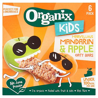 Organix Kids Oaty Bars Mandarin&Apple 6s