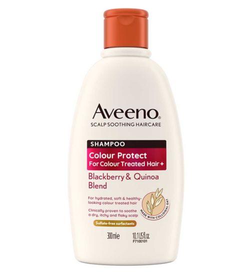 Aveeno Haircare Colour Protect+ Blackberry & Quinoa Blend Shampoo 300ml